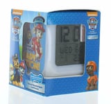 Paw Patrol Colour Changing Digital Alarm Clock Calendar Childrens Kids Toys Blue