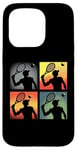 Coque pour iPhone 15 Pro Joueur de tennis Pop Art - Amateur de tennis vintage