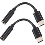 2X Adaptateur de Câble pour Prise Casque/Écouteur Usb c à 3.5Mm,Connecteur Aux Casque Audio Stéréo