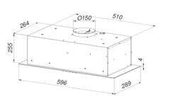 5901703830565 MAAN Ares M 60 built-in under-cabinet extractor hood 570 m3/h, Bla