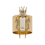 Holiday Collection - Grasshopper Napkin Ring - Set Of Two - Joulukoristeet - Kulta