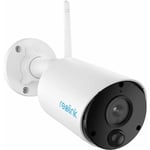 Reolink - Caméra de Surveillance sur Batterie 1080P WiFi sans fil Audio Bidirectionnel Détection de Mouvement pir, Argus Eco Blanc