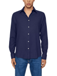 J.Lindeberg Light Flannel Slim Fit Shirt, Navy