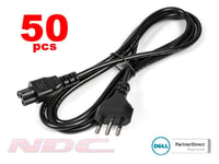 50 x NEW Dell 1.8m (6ft) Italian 3-Pin C5 Clover Power Cable/Lead 250V (Joblot)