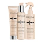 Kérastase, Curl Manifesto, Routine Nourrissante & Fortifiante pour Cheveux Bouclés, Frisés & Crépus, Spray Refresh Absolu (190 ml) + Gelée Curl Contour (150 ml) + Crème de Jour Fondamentale (150 ml)