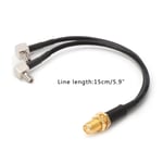 Y Typ SMA hona till 2 x TS9 hane plugg splitter kombinerad pigtail kabel RG174 15c