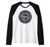 The Original Man Of Steel Retro Superman Raglan Baseball Tee