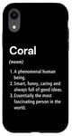 Coque pour iPhone XR Coral Définition du nom Dictionnaire amusant