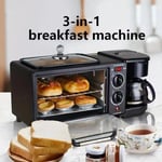 3-In-1 Breakfast Station Combo Coffee Maker Non-Stick Griddle Toaster Oven UK