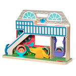 Melissa & Doug GO Tots La cour de récréation des roulés-boulés en bois avec 3 disques, Jouets en bois pour Bébé, Jouet d'Eveil et Premier Age, 12 mois +, Cadeau de naissance pour garçon ou fille