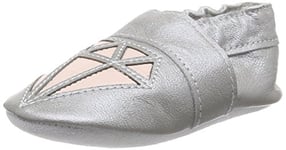 NAME IT Nitynn M Slippers 515, Chaussures Souples pour bébé (Fille) - Gris - Grau (Silver), 22 EU