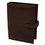 Little Book of Earrings Large Brown Bonded Leather Jewellery Box Storage Gift