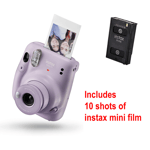 Fuji film Instax Mini 11 Instant Camera - Lilac Purple + 10 Shots of Film