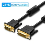 Vention Câble DVI vers VGA 1080P 60Hz DVI-I 24 5/24 1 Convertisseur adaptateur DVI mâle vers VGA mâle pour moniteur d'ordinateur portable Câble DVI VGA Cabl, Câble DVI-I vers VGA - 1,5 m