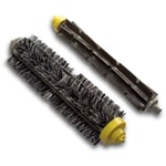 Vhbw - 2x Brosses rotatives, set de rouleaux compatible avec iRobot Roomba 760, 770, 780, 790, 700 aspirateur - brosse à lamelles, rouleau brosse