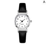 Basic Quartz Watch Dam Small Square Armbandsur Läder Student Black One size