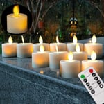 Batteridrivna flamlösa LED-värmeljus 12 st, blinkande mola veke LED-värmeljus jul halloween fest-WELLNGS