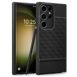 Caseology Parallax Case for Samsung S23 Ultra, [Military Drop Protection] S23 Ultra Case Ergonomic 3D Hexa Cube Designed Case for Samsung Galaxy S23 Ultra 5G - Matte Black