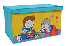 Fun House 712443 T'CHOUPI Coffre à jouets pliable banc de rangement 55,5 x 34,5 x 34 cm pour enfant