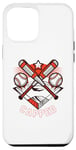 Coque pour iPhone 13 Pro Max Casquette de baseball maman jeu sport voyage équipage vacances terrain de balle