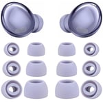 BOZILY 12pcs Silicone Ear Tips for Samsung Galaxy Buds Pro Earplugs Noise-Reducing Hole Ear Tips Isolation Cover Non-Slip Earbuds Cap Eartips Replacement Buds Replacement Earmuffs(S M L, Purple)