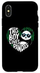 iPhone X/XS This Boy Loves Pandas Cute Panda Bear Valentines Day Case