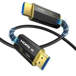 Câble Hdmi Fibre Optique 2.1 8K 15M, Haute Vitesse 48Gbps 8K@60Hz 4K@120Hz 144 Hz Câble Hdmi 2.1 Compatible Avec Ps5, Pc, Projector, Moniteur, 8K Uhd Tv/Hdtv, Xbox[YIN144579]