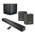 Barre de son Bose SB600 Dolby Atmos 5.1 Noir + Module de basses 500 Noir + Pack de 2 enceintes surround sans fil Bose Speakers 300 Noir