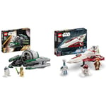 LEGO 75360 Star Wars Yoda's Jedi Starfighter Building Toy with Master Yoda Minifigure, Lightsaber and Droid R2-D2 Figure & 75333 Star Wars Obi-Wan Kenobi’s Jedi Starfighter,