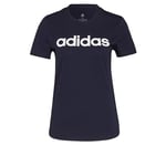 adidas T-Shirt (Short Sleeve) W Lin T, Legend Ink/White, H07833, 2XLS