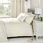 Rapport Home Cream Super King Size Duvet Cover & P/cases Bedding Bed Set Floral Emdroidered