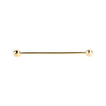 2xMen Gold Plated Tone Steel Collar Tie Pin Stud Barbell Bar Clip Clasp DTS