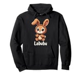 Labubu Cute Brown Bunny Monster Pullover Hoodie