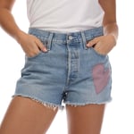 Levi's Womenss Levis 501 Original Shorts in Denim - Blue material_denim