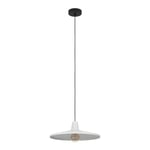 Eglo Suspension luminaire Miniere, lustre pour salon et salle à manger, lampe de plafond suspendue en métal gris, douille E27, Ø 42 cm