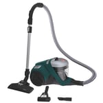 Hoover HP330ALG Aspirateur Traineau Sans Sac Compact, Ultra-Puissant, Technologie Cyclonique, Brosse Spécial Animaux, Filtre HEPA 13, 2L, 850 W, Rayon d’action 9,5m, Vidage facile, Noir et Vert