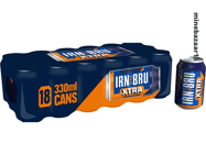 IRN-BRU Fizzy Drinks Since 1901 330ml Multipack Cans XTRA Taste No Sugar 18 Pack