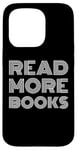 Coque pour iPhone 15 Pro Lire plus de livres Retro Vintage Reading Teacher Book Lover