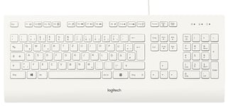 Logitech K280e Pro Clavier Filaire, Clavier QWERTZ Allemand - Blanc