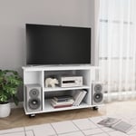 Prolenta Premium - Furniture Limited - Meuble tv avec roulettes blanc 80x40x45 cm