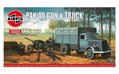 Airfix Pak 40 Gun & Track, Military Vehicle Model Kit, Monteringssats, 1:76, Pak 40 Gun & Track, Alla, Plast