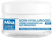 Expert Peau Sensible - Hyalurogel Nuit - Crème-Masque Hydratante - Sommeil Répar