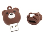 USB2.0 U -levy tukee kuumaa vaihdettavaa Ultra Stable Cartoon Cute Bear USB Flash Disk USB-muistitikku matkapuhelimelle PC 128GB