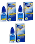 3x Optrex Soothing Eye Drops-Itchy Eyes Pollen HayFever Relieves Irritation-10ml