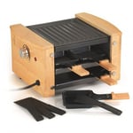 Kitchenchef - Appareil à raclette 4 personnes 650w + grill - Kitchen Chef - kcwood.4rp