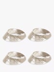 John Lewis Swirl Napkin Rings, Set of 4, Silver