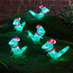 5pc Inlit Ice Dinos Christmas Battery Powered Indoor & Outdoor Lights Xmas Decor