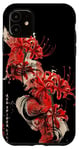 Coque pour iPhone 11 Red Spider Lily en Soft Grunge retro pastel goth Japonais