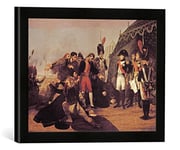 'Encadré Image de Antoine Jean Baron Gros "Napoléon reçoit la capitulation de Madrid, 4 décembre 1808 Impression d'art dans le cadre de haute qualité Photos fait main,, 40 x 30 cm, noir mat