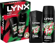 LYNX Africa Duo Body Spray Gift Set Body Wash and Deodorant perfect for his dail